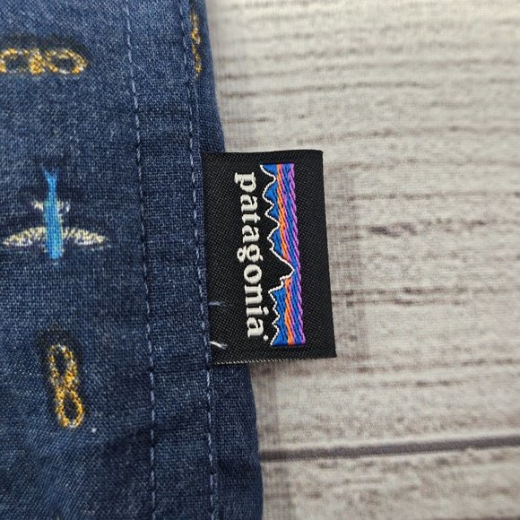 NEW! Patagonia Go To Shirt (Flying Climb / Tidepool Blue) Size Small - Picture 7 of 9